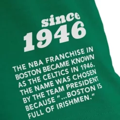 Men Mitchell & Ness T-Shirts & Tops-Team Origins S/S Top Boston Celtics