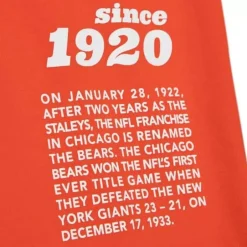 Men Mitchell & Ness T-Shirts & Tops-Team Origins S/S Top Chicago Bears