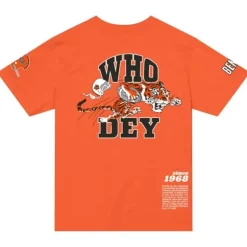 Men Mitchell & Ness T-Shirts & Tops-Team Origins S/S Top Cincinnati Bengals