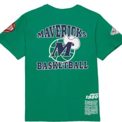 Men Mitchell & Ness T-Shirts & Tops-Team Origins S/S Top Dallas Mavericks