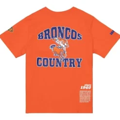 Men Mitchell & Ness T-Shirts & Tops-Team Origins S/S Top Denver Broncos