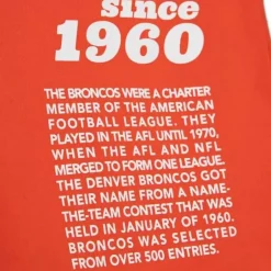 Men Mitchell & Ness T-Shirts & Tops-Team Origins S/S Top Denver Broncos
