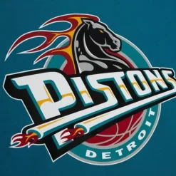 Men Mitchell & Ness T-Shirts & Tops-Team Origins S/S Top Detroit Pistons