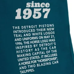 Men Mitchell & Ness T-Shirts & Tops-Team Origins S/S Top Detroit Pistons