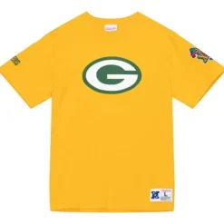 Men Mitchell & Ness T-Shirts & Tops-Team Origins S/S Top Green Bay Packers