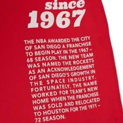 Men Mitchell & Ness T-Shirts & Tops-Team Origins S/S Top Houston Rockets