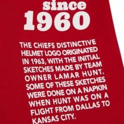 Men Mitchell & Ness T-Shirts & Tops-Team Origins S/S Top Kansas City Chiefs
