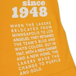 Men Mitchell & Ness T-Shirts & Tops-Team Origins S/S Top Los Angeles Lakers