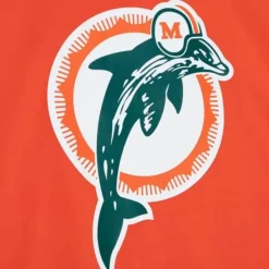 Men Mitchell & Ness T-Shirts & Tops-Team Origins S/S Top Miami Dolphins