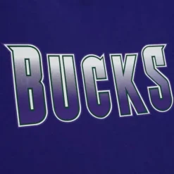 Men Mitchell & Ness T-Shirts & Tops-Team Origins S/S Top Milwaukee Bucks