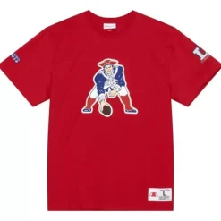 Men Mitchell & Ness T-Shirts & Tops-Team Origins S/S Top New England Patriots