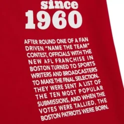 Men Mitchell & Ness T-Shirts & Tops-Team Origins S/S Top New England Patriots