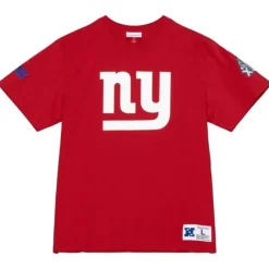 Men Mitchell & Ness T-Shirts & Tops-Team Origins S/S Top New York Giants