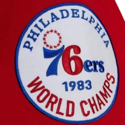 Men Mitchell & Ness T-Shirts & Tops-Team Origins S/S Top Philadelphia 76Ers