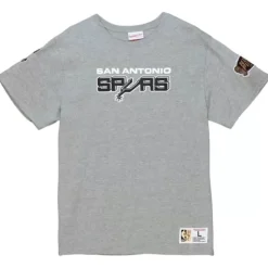 Men Mitchell & Ness T-Shirts & Tops-Team Origins S/S Top San Antonio Spurs