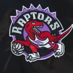 Men Mitchell & Ness Jackets & Outerwear-Team Origins Varsity Satin Jacket Toronto Raptors