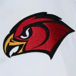 Men Mitchell & Ness Jackets & Outerwear-Team Origins Varsity Satin Jacket Atlanta Hawks