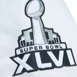 Men Mitchell & Ness Jackets & Outerwear-Team Origins Varsity Satin Jacket New York Giants