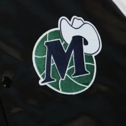 Men Mitchell & Ness Jackets & Outerwear-Team Origins Varsity Satin Jacket Dallas Mavericks
