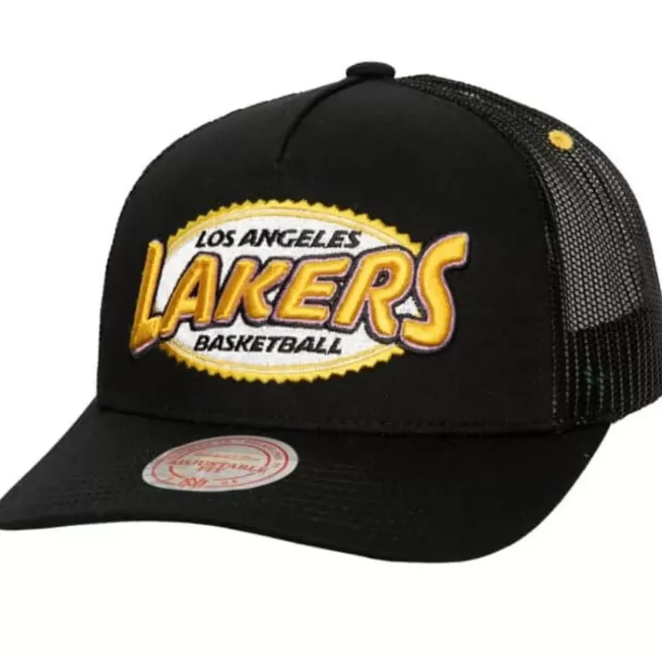 Mitchell & Ness Snapback-Team Seal Trucker Snapback Hwc Los Angeles Lakers