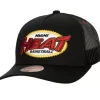 Mitchell & Ness Snapback-Team Seal Trucker Snapback Hwc Miami Heat