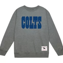 Men Mitchell & Ness Hoodies & Sweatshirts-Team Wordmark 1 Crew Indianapolis Colts