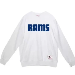 Men Mitchell & Ness Hoodies & Sweatshirts-Team Wordmark 1 Crew Los Angeles Rams