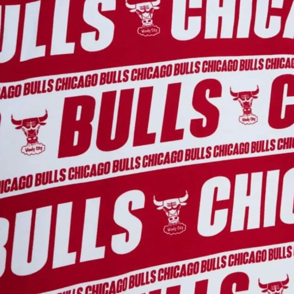 Men Mitchell & Ness Hoodies & Sweatshirts-Teamwrap Hoodie Chicago Bulls