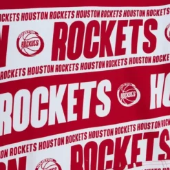 Men Mitchell & Ness Hoodies & Sweatshirts-Teamwrap Hoodie Houston Rockets
