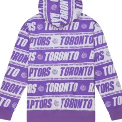 Men Mitchell & Ness Hoodies & Sweatshirts-Teamwrap Hoodie Toronto Raptors