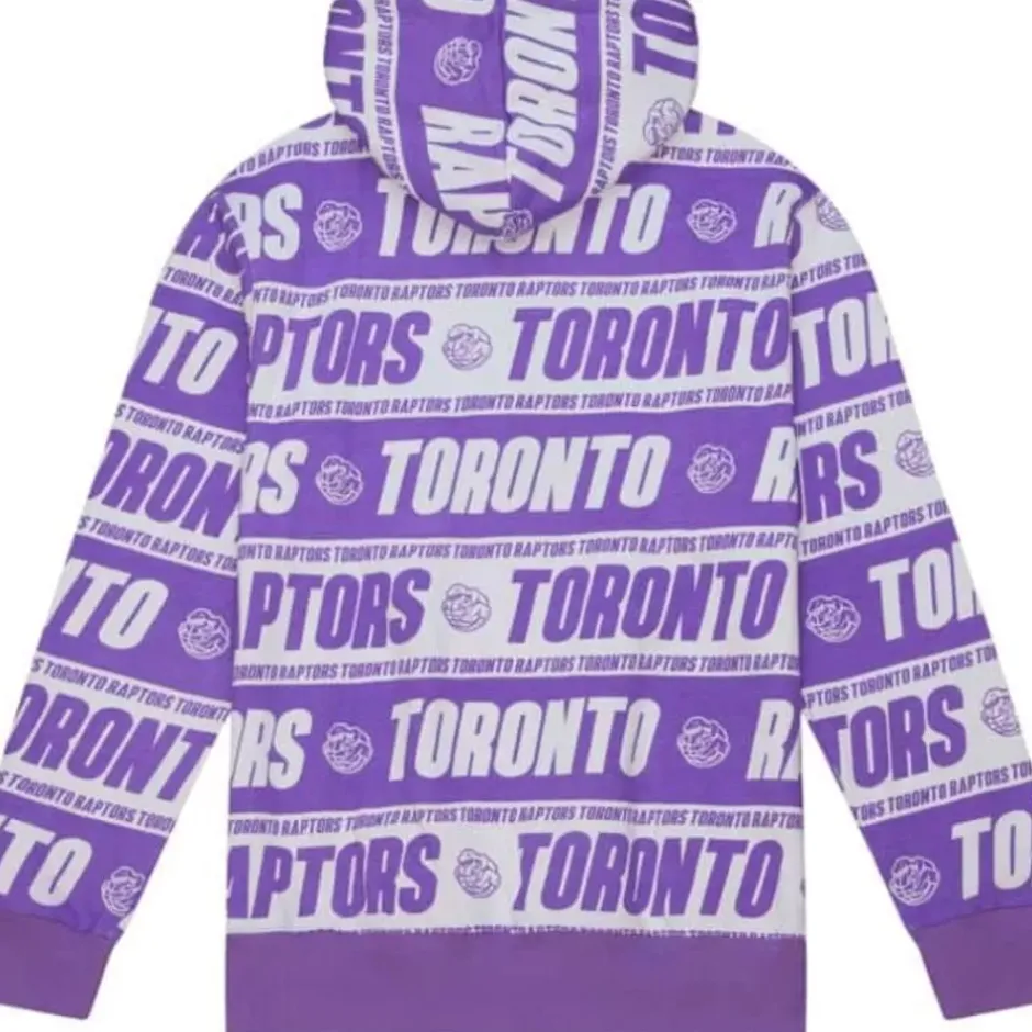 Men Mitchell & Ness Hoodies & Sweatshirts-Teamwrap Hoodie Toronto Raptors