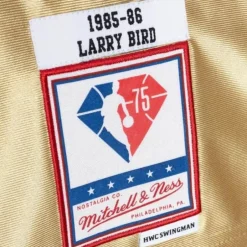 Mitchell & Ness Nba Swingman-75Th Anniversary Gold Swingman Larry Bird Boston Celtics 1985-86 Jersey