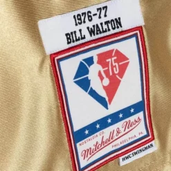 Mitchell & Ness Nba Swingman-75Th Anniversary Gold Swingman Bill Walton Portland Trail Blazers 1976-77 Jersey