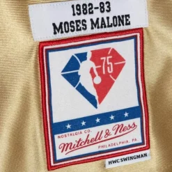 Mitchell & Ness Nba Swingman-75Th Anniversary Gold Swingman Moses Malone Philadelphia 76Ers 1982-83 Jersey