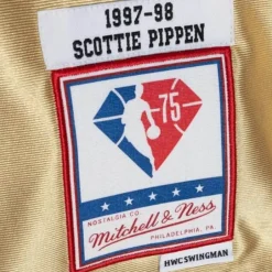 Mitchell & Ness Nba Swingman-75Th Anniversary Gold Swingman Scottie Pippen Chicago Bulls 1997-98 Jersey