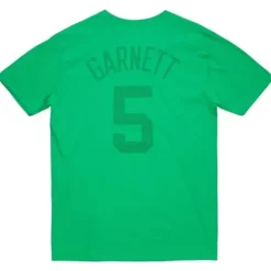 Men Mitchell & Ness T-Shirts & Tops-The Big Ticket Tee Boston Celtics Kevin Garnett
