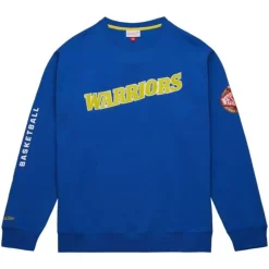 Men Mitchell & Ness Hoodies & Sweatshirts-There And Back Fleece Crew Golden State Warriors