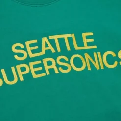 Men Mitchell & Ness Hoodies & Sweatshirts-There And Back Fleece Crew Seattle Supersonics