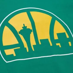 Men Mitchell & Ness Hoodies & Sweatshirts-There And Back Fleece Crew Seattle Supersonics