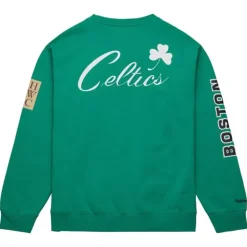 Men Mitchell & Ness Hoodies & Sweatshirts-There And Back Fleece Crew Boston Celtics