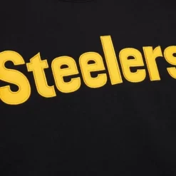 Men Mitchell & Ness Hoodies & Sweatshirts-There And Back Fleece Crew Pittsburgh Steelers