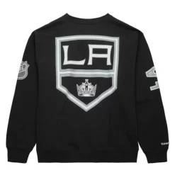 Men Mitchell & Ness Hoodies & Sweatshirts-There And Back Fleece Crew Current Logo Los Angeles Kings