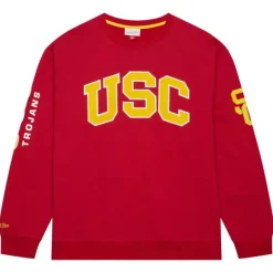 Men Mitchell & Ness Hoodies & Sweatshirts-There And Back Fleece Crew Current Logo Usc