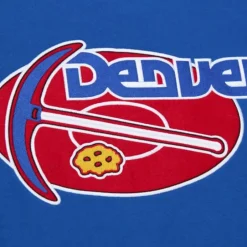 Men Mitchell & Ness Hoodies & Sweatshirts-There And Back Fleece Crew Denver Nuggets