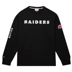 Men Mitchell & Ness Hoodies & Sweatshirts-There And Back Fleece Crew Oakland Raiders