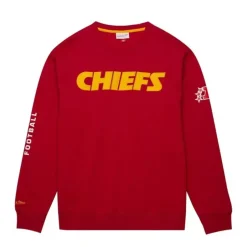 Men Mitchell & Ness Hoodies & Sweatshirts-There And Back Fleece Crew Kansas City Chiefs