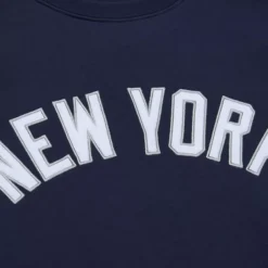Men Mitchell & Ness Hoodies & Sweatshirts-There And Back Fleece Crew Current Logo New York Yankees