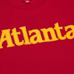 Men Mitchell & Ness Hoodies & Sweatshirts-There And Back Fleece Crew Atlanta Hawks