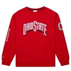 Men Mitchell & Ness Hoodies & Sweatshirts-There And Back Fleece Crew Ohio State