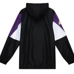 Men Mitchell & Ness Jackets & Outerwear-Throw It Back Full Zip Windbreaker Los Angeles Lakers